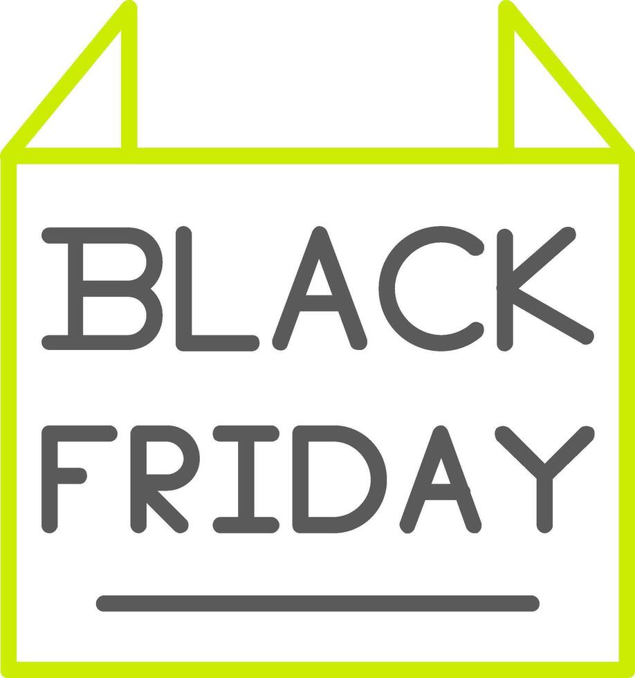Bless Friday Line Two Color Icon vector