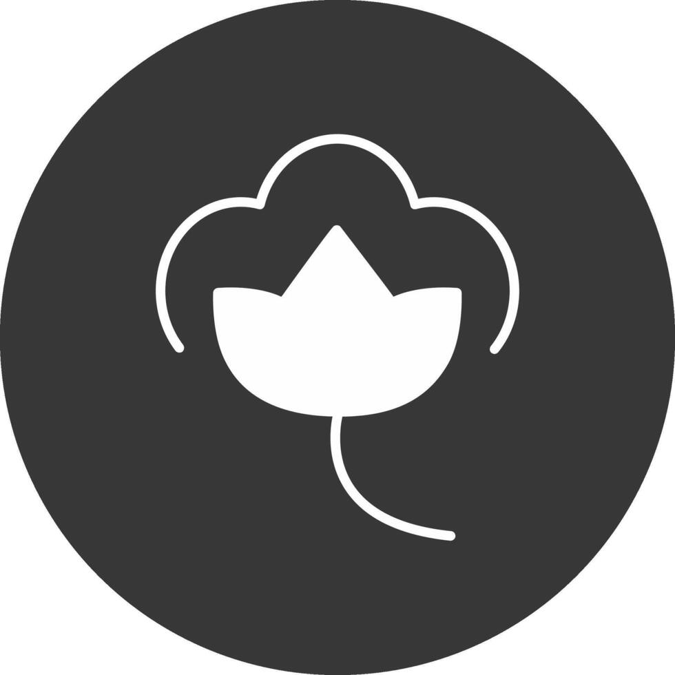 Cotton Glyph Inverted Icon vector