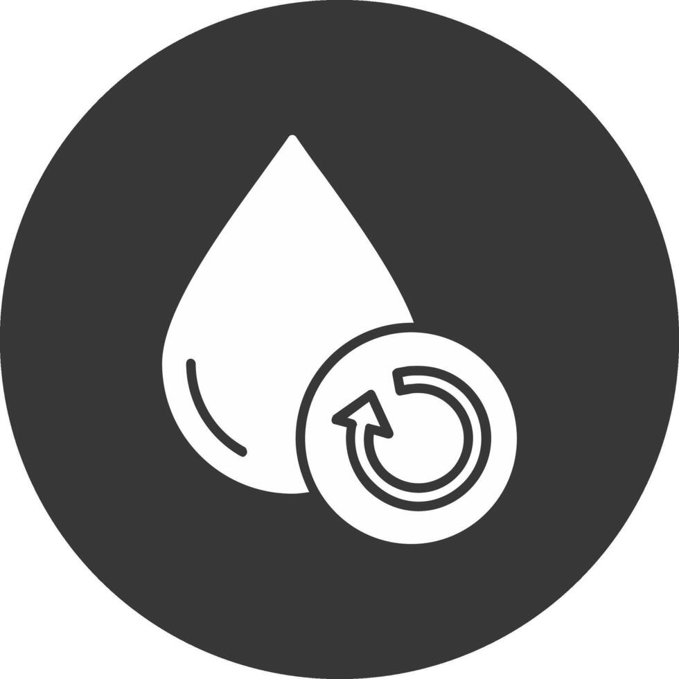 Water Treatment Glyph Inverted Icon vector