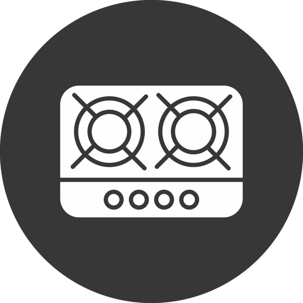 Hob Glyph Inverted Icon vector