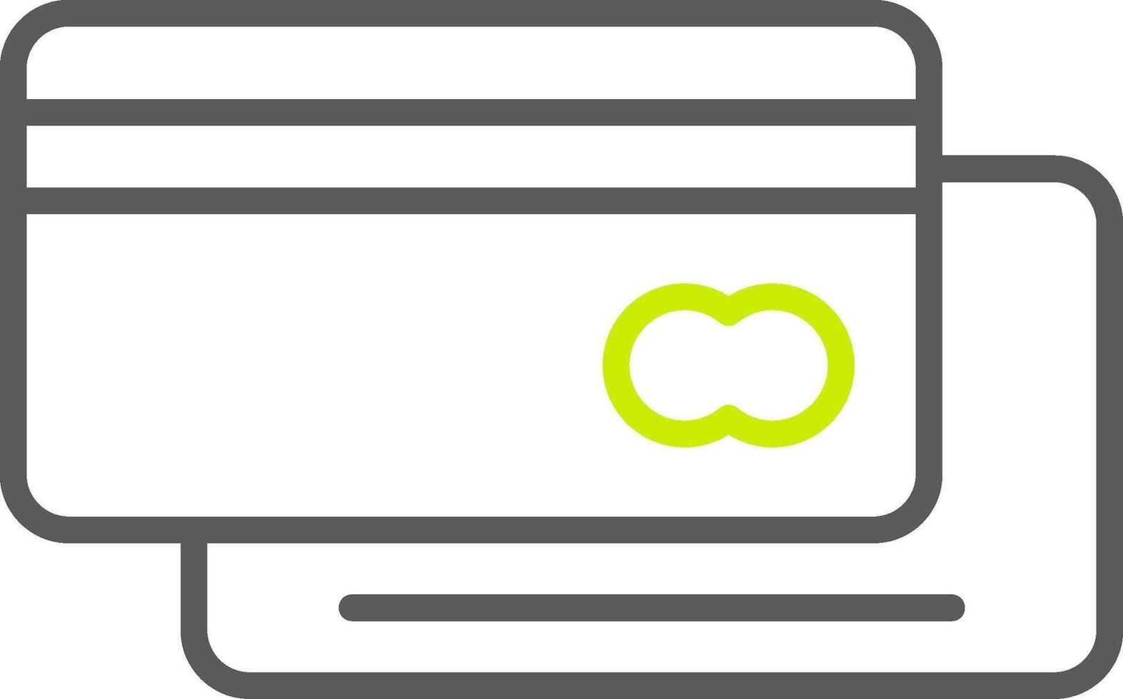 icono de dos colores de línea de tarjeta de crédito vector