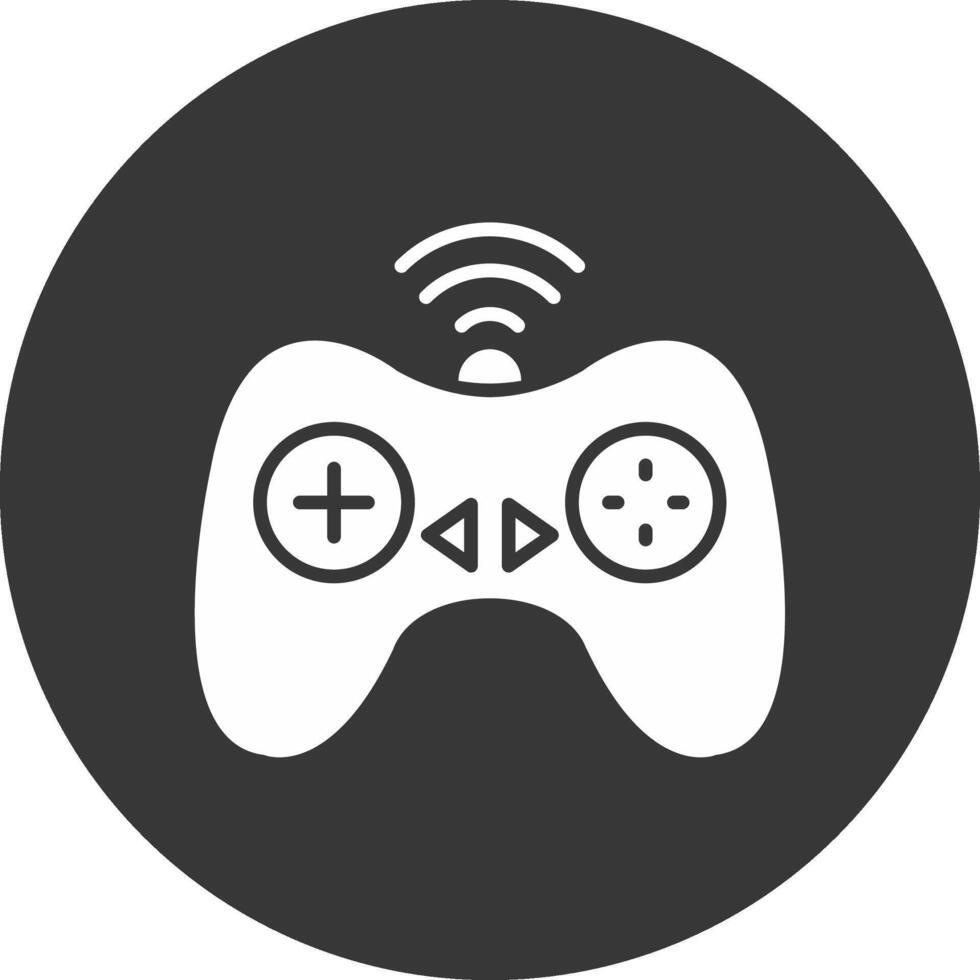 Controller Glyph Inverted Icon vector