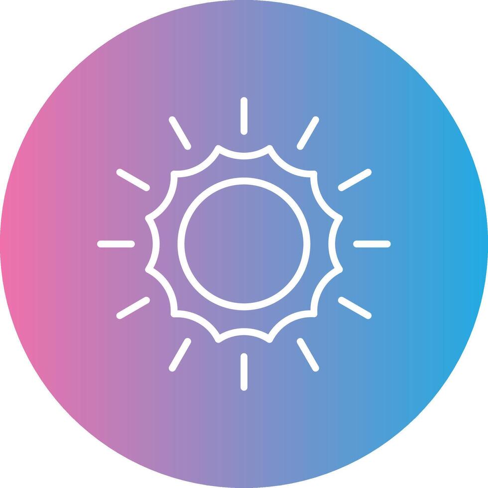 Sun Line Gradient Circle Icon vector