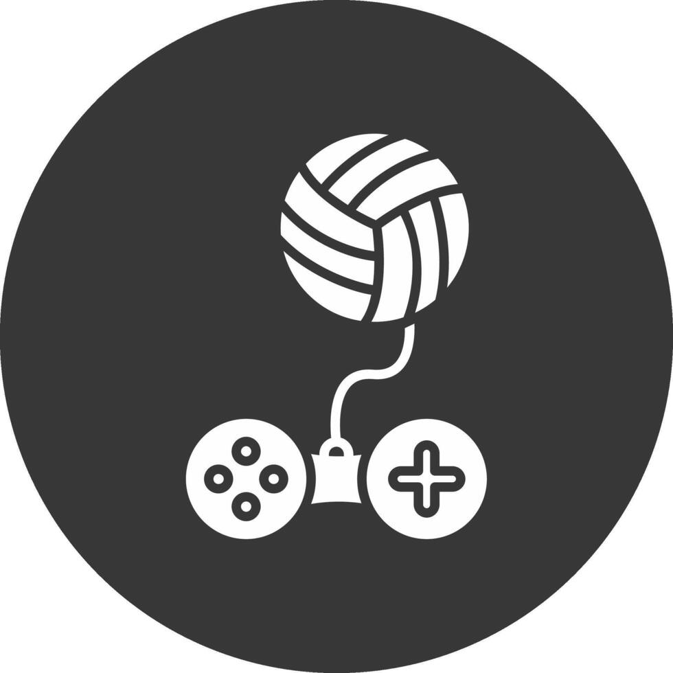 Ball Glyph Inverted Icon vector