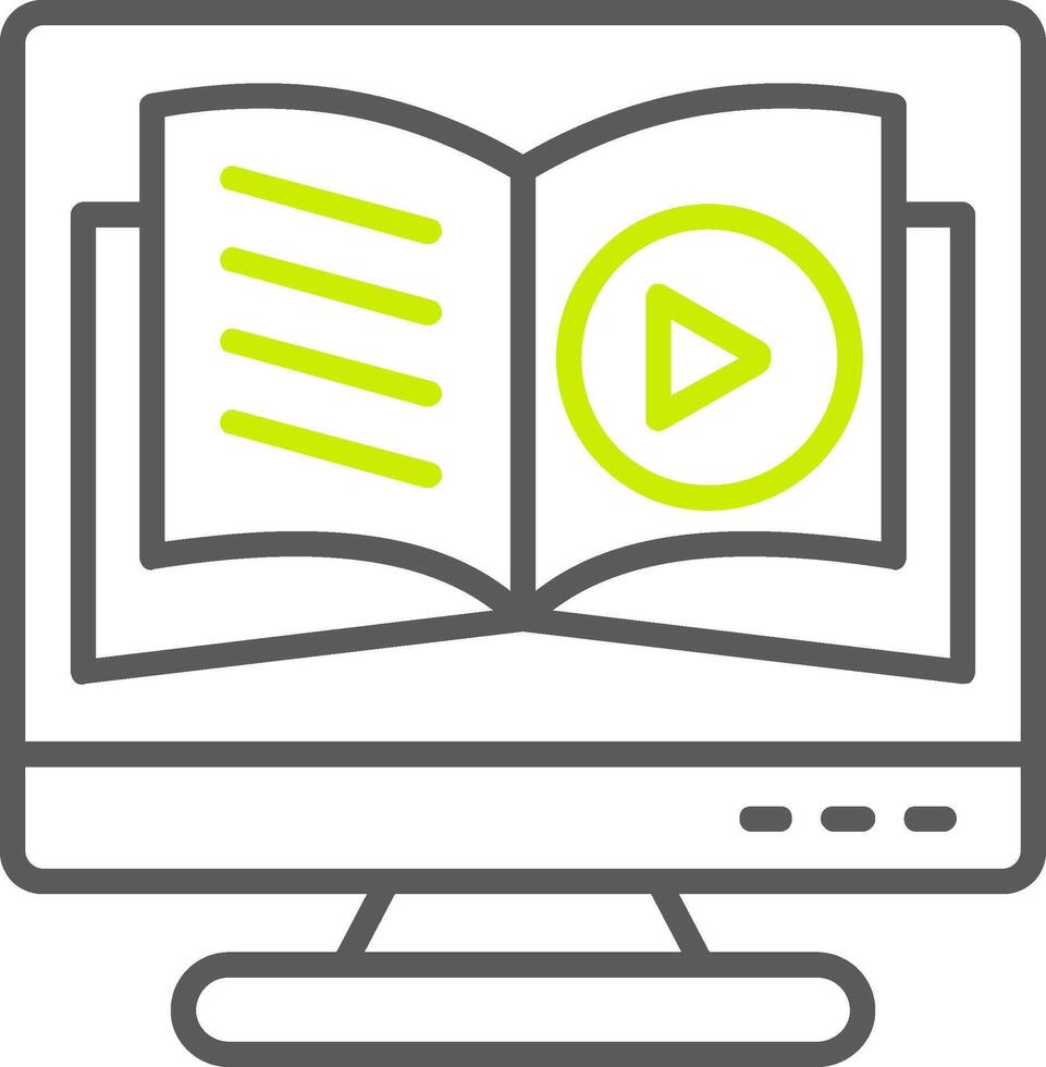 Tutorial Line Two Color Icon vector