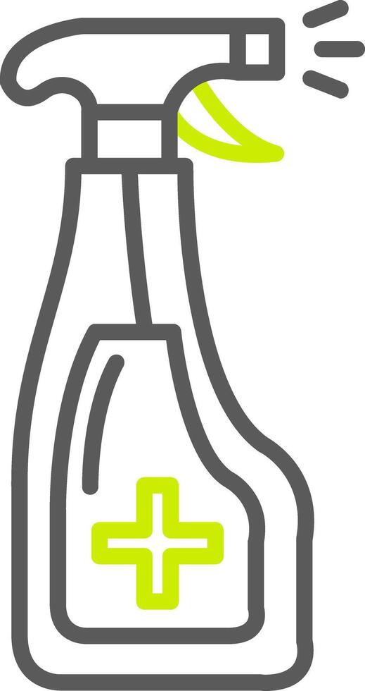 Spray Line Two Color Icon vector