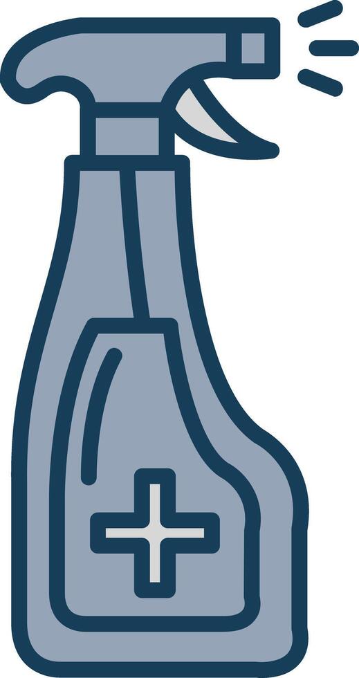 Spray Line Filled Grey Icon vector