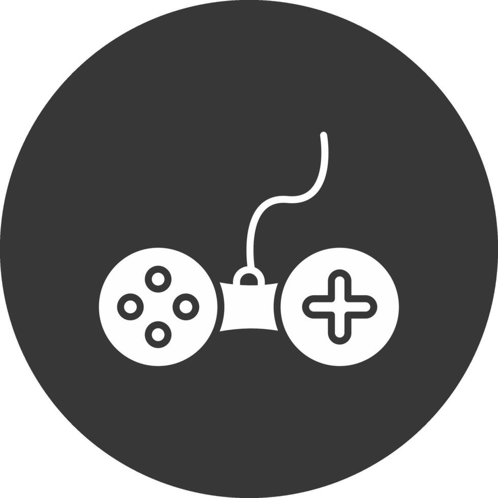 Controller Glyph Inverted Icon vector