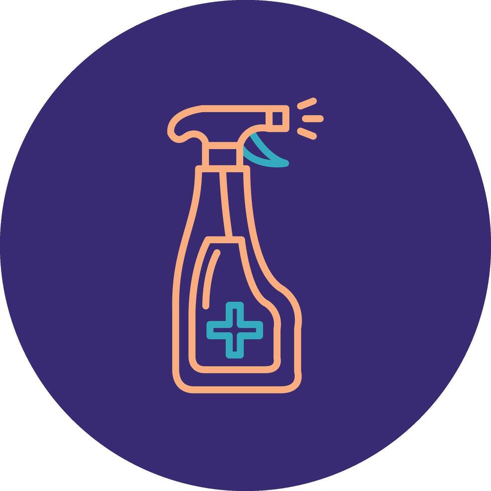 Spray Line Two Color Circle Icon vector