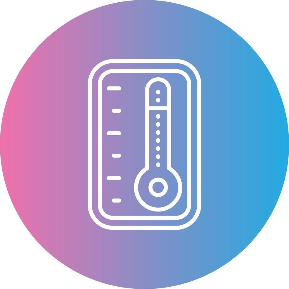 Thermometer Line Gradient Circle Icon vector