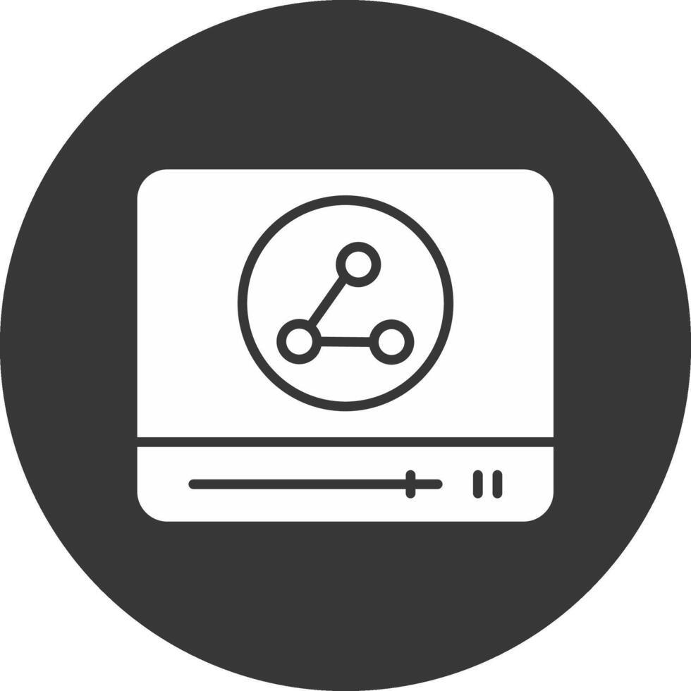 Browser Glyph Inverted Icon vector