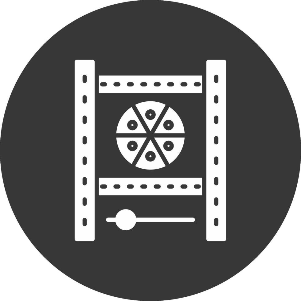 Reel Glyph Inverted Icon vector