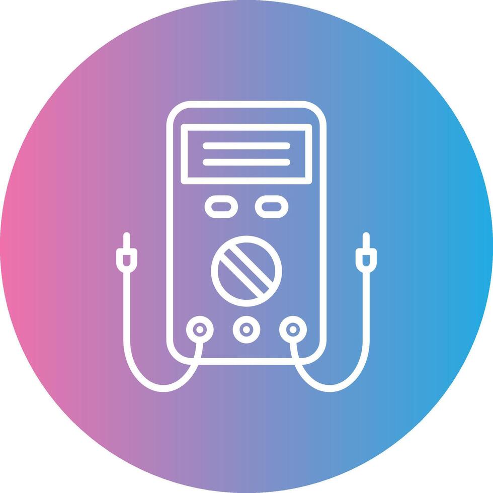 Multimeter Line Gradient Circle Icon vector