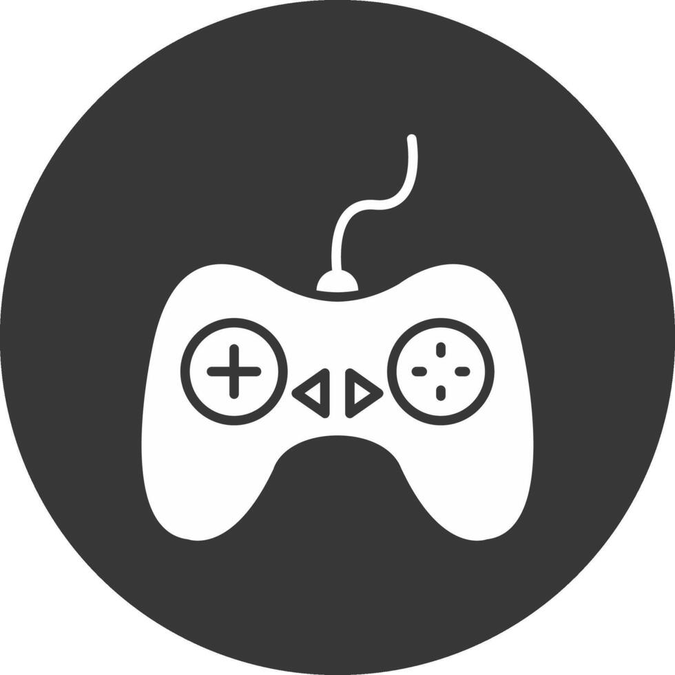 Controller Glyph Inverted Icon vector