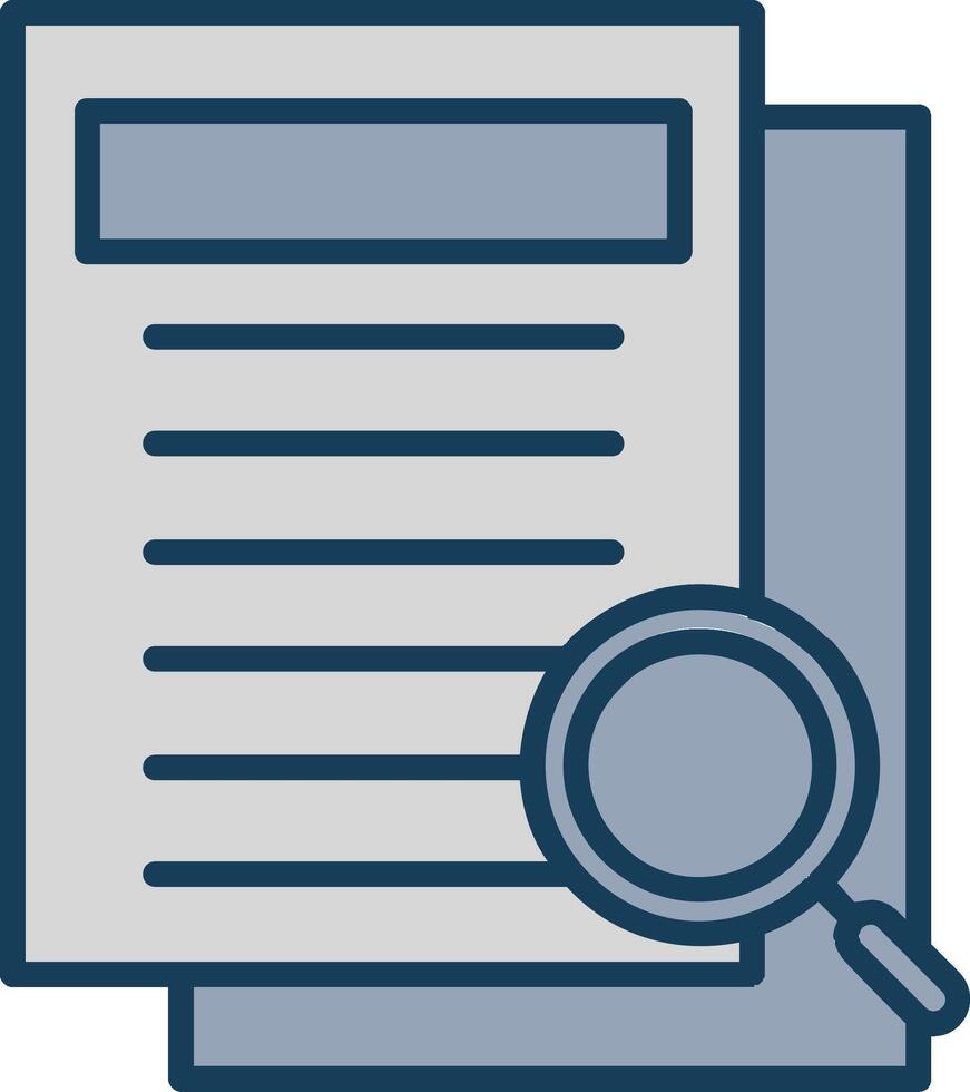 Research Line Filled Grey Icon vector