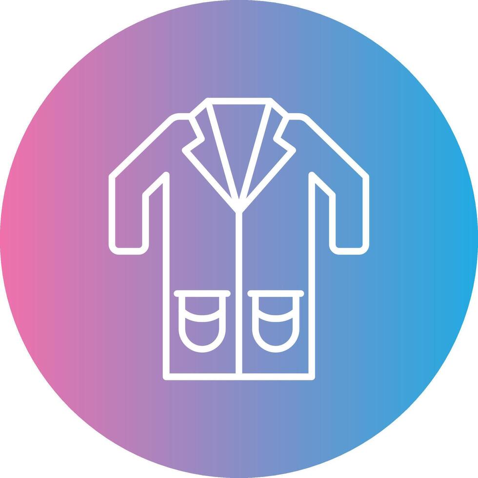 Lab Coat Line Gradient Circle Icon vector