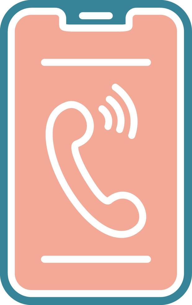 Phone Glyph Two Color Icon vector