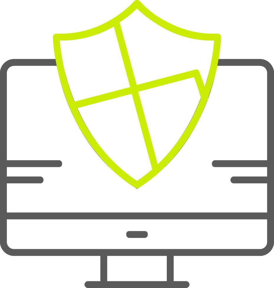 Protection Line Two Color Icon vector