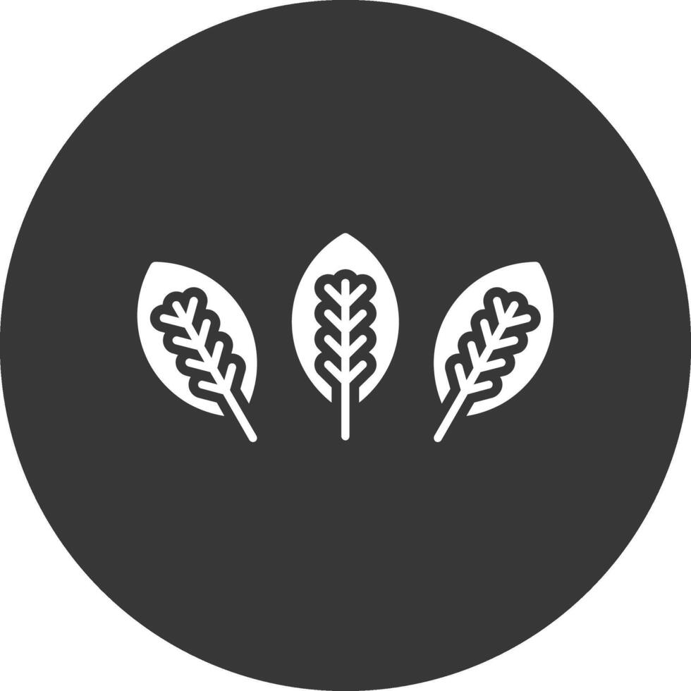 Croton Glyph Inverted Icon vector