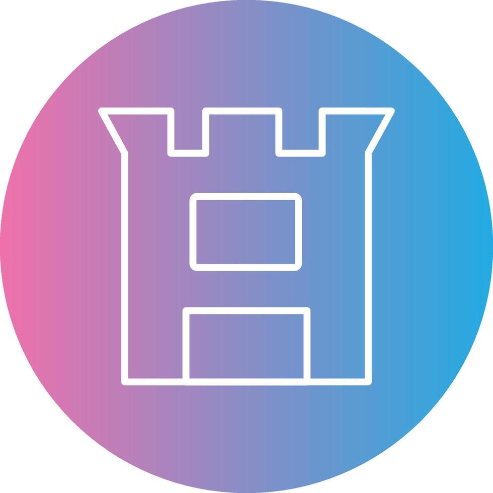 War Line Gradient Circle Icon vector