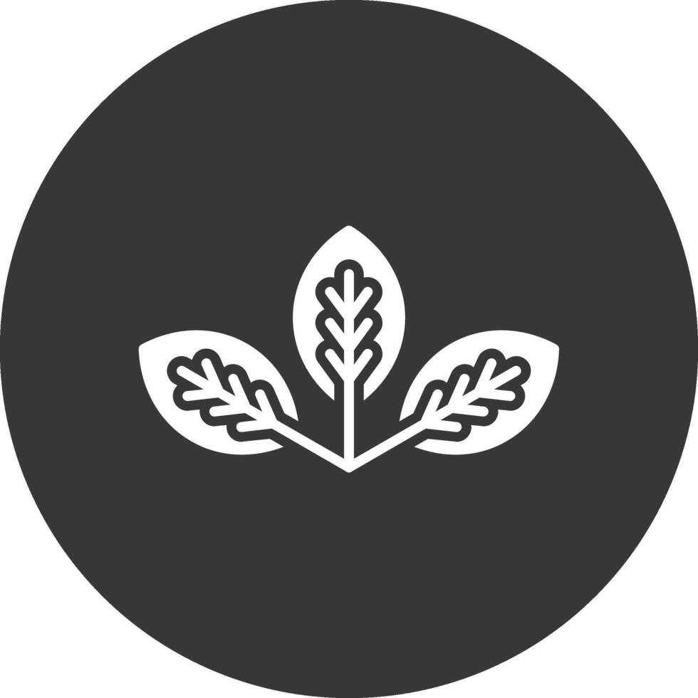 Leaf Glyph Inverted Icon vector