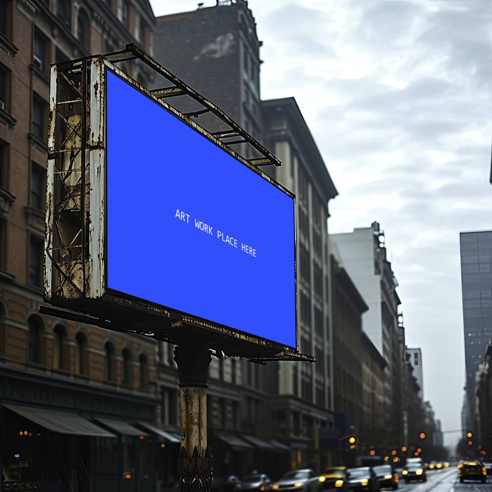 Outdoor billboard mockup commercial advertisement template psd