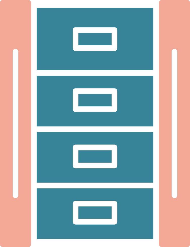 Makeup Container Glyph Two Color Icon vector