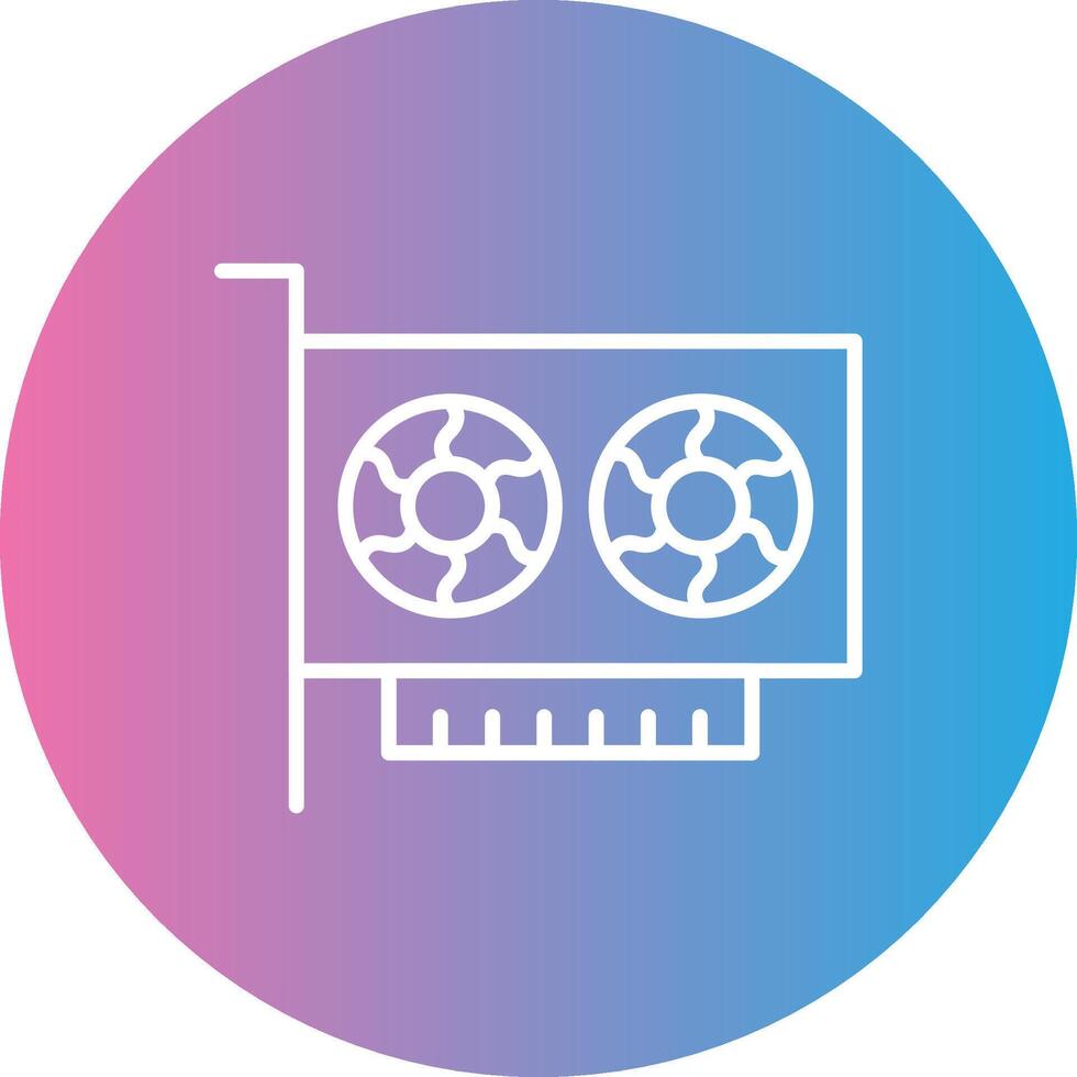 Gpu Line Gradient Circle Icon vector