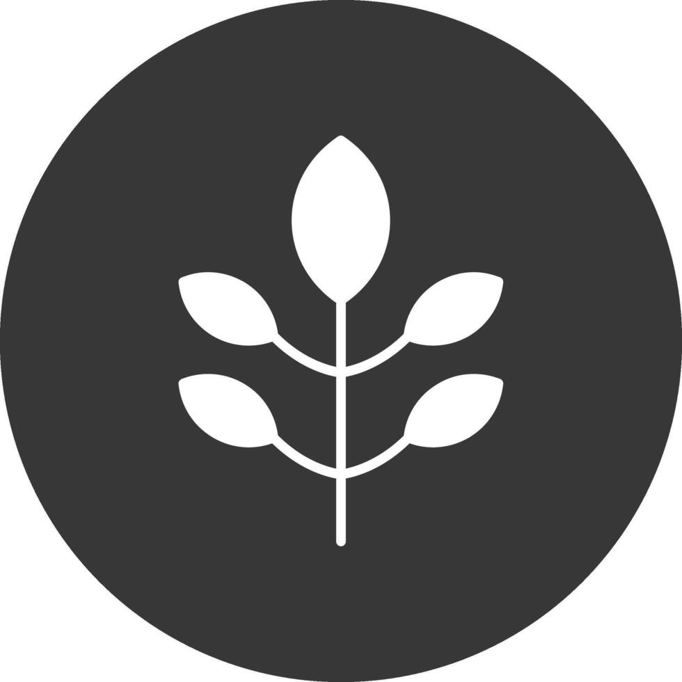 Plant Glyph Inverted Icon vector