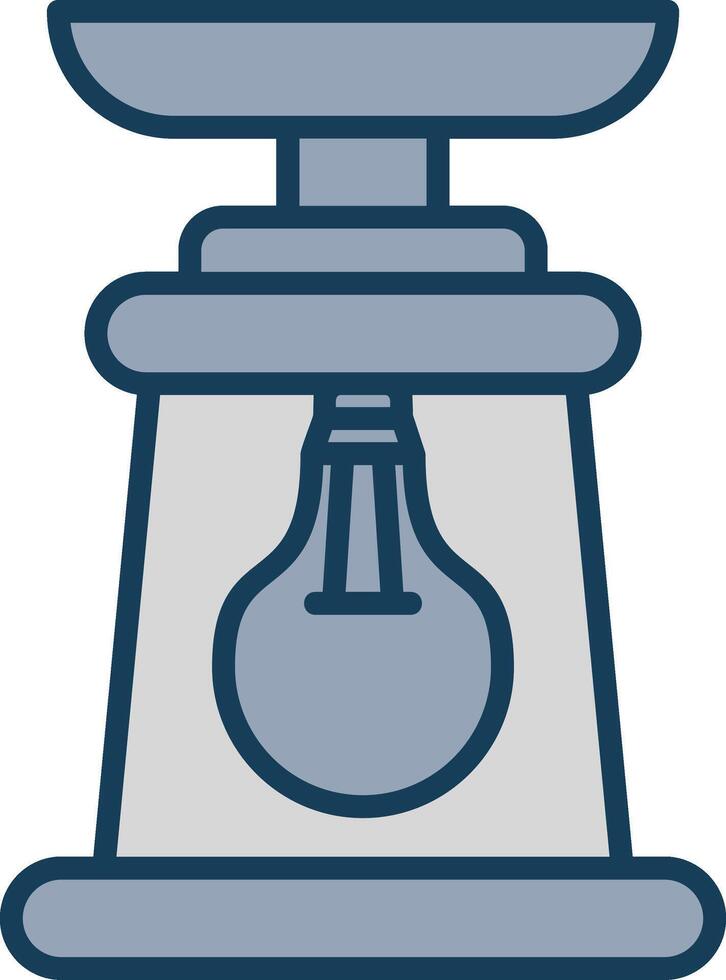 Lantern Line Filled Grey Icon vector