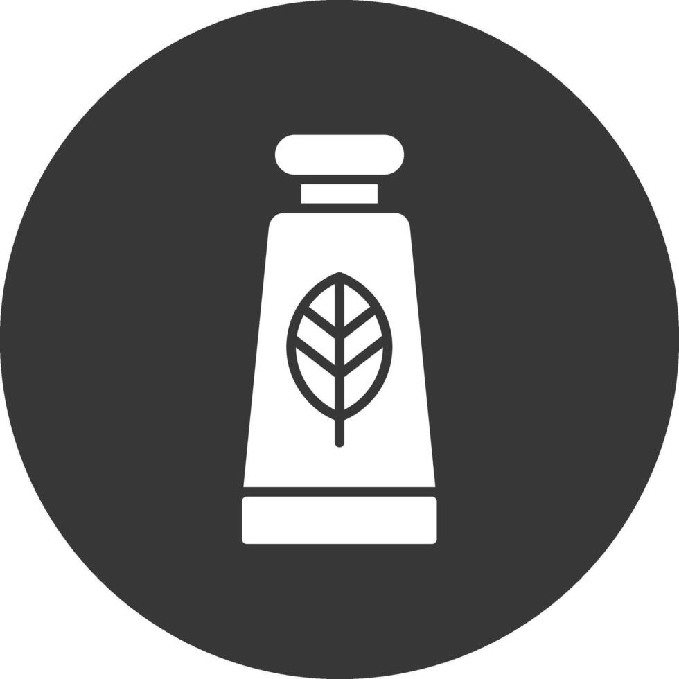 Hand Cream Glyph Inverted Icon vector