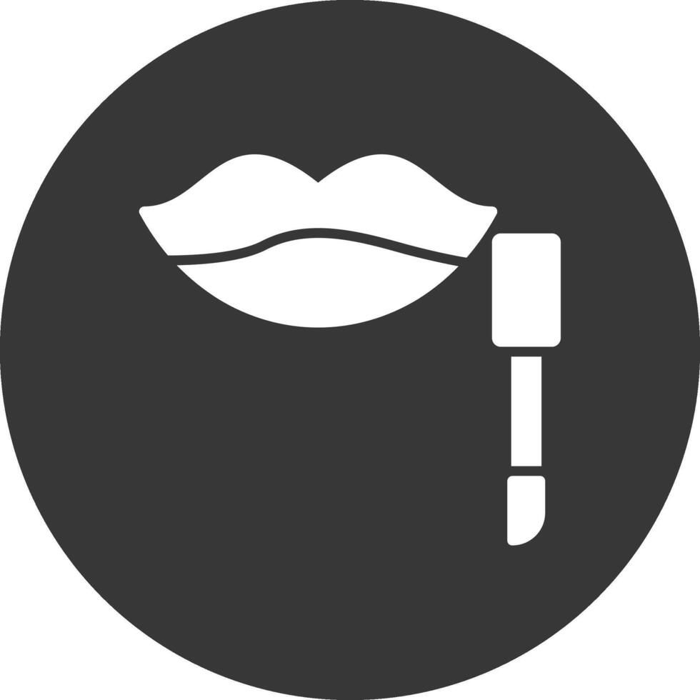 Mouth Glyph Inverted Icon vector