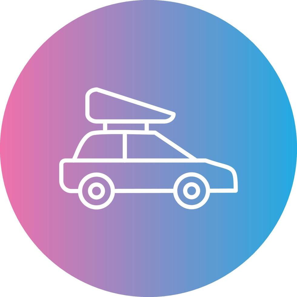 Family Car Line Gradient Circle Icon vector