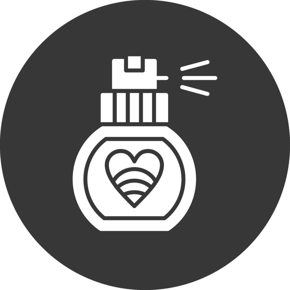 Perfume Glyph Inverted Icon vector
