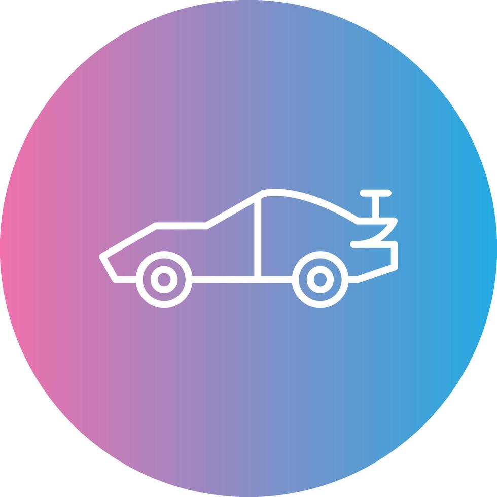 Deportes coche línea degradado circulo icono vector