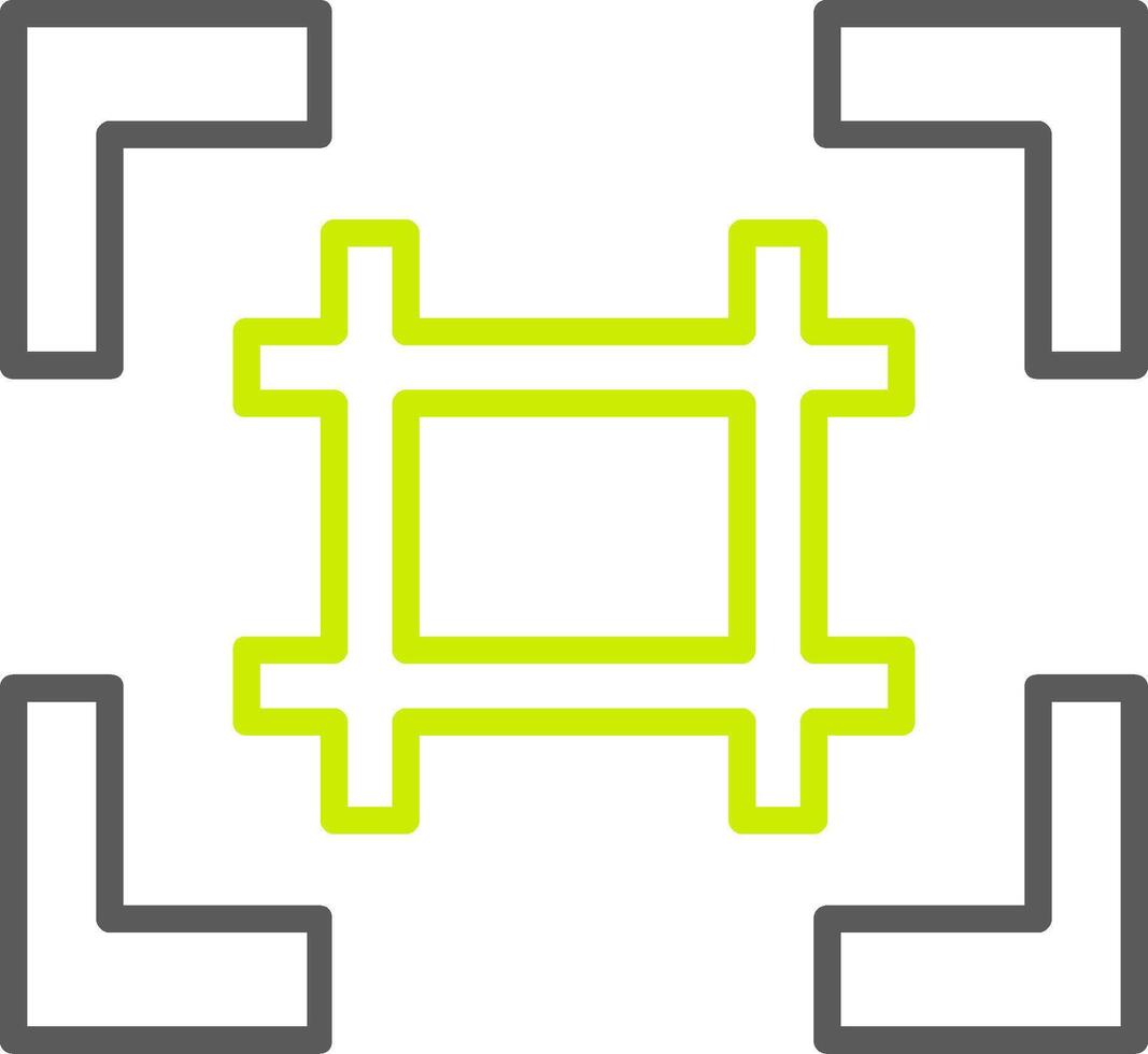 Grid Line Two Color Icon vector