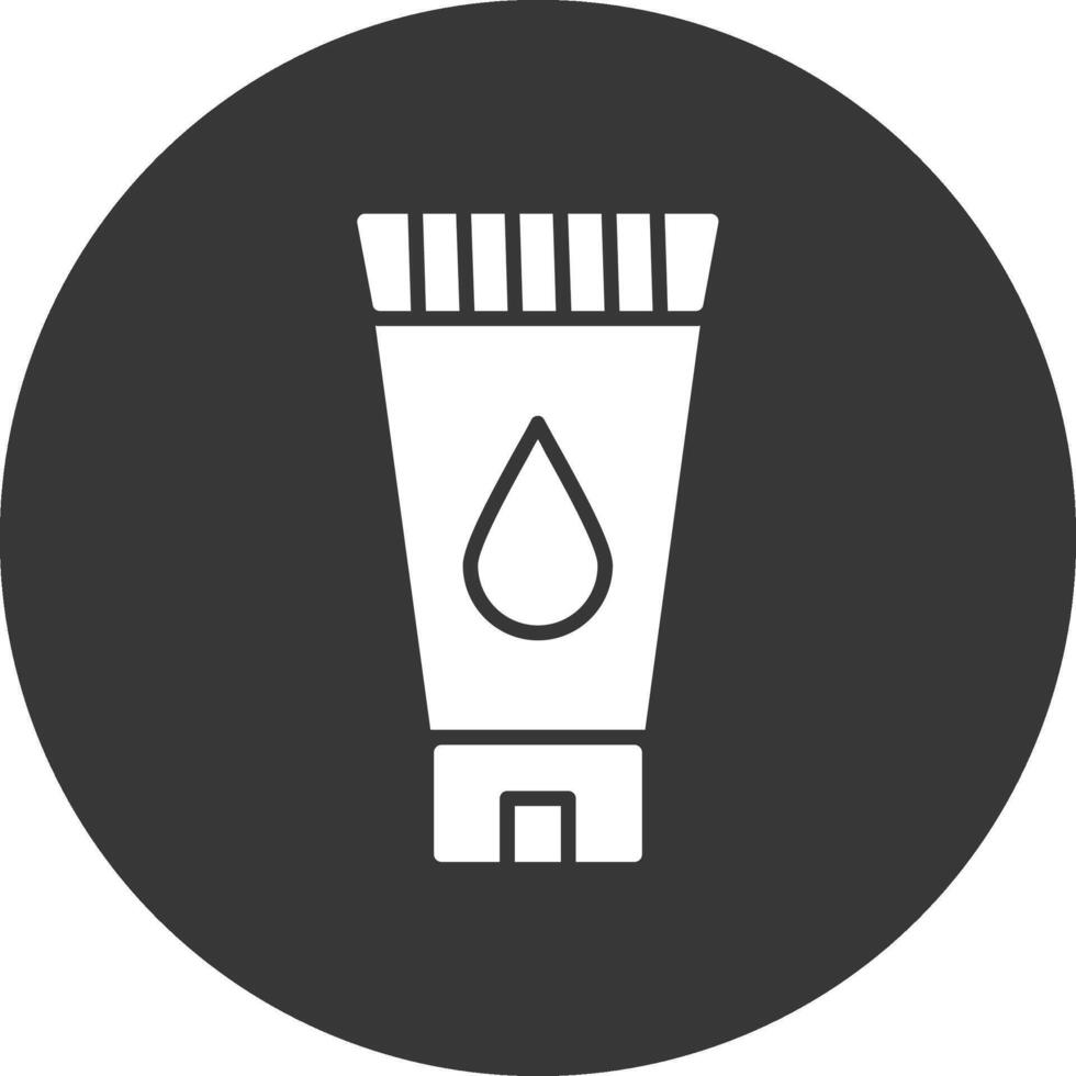 Face Wash Glyph Inverted Icon vector