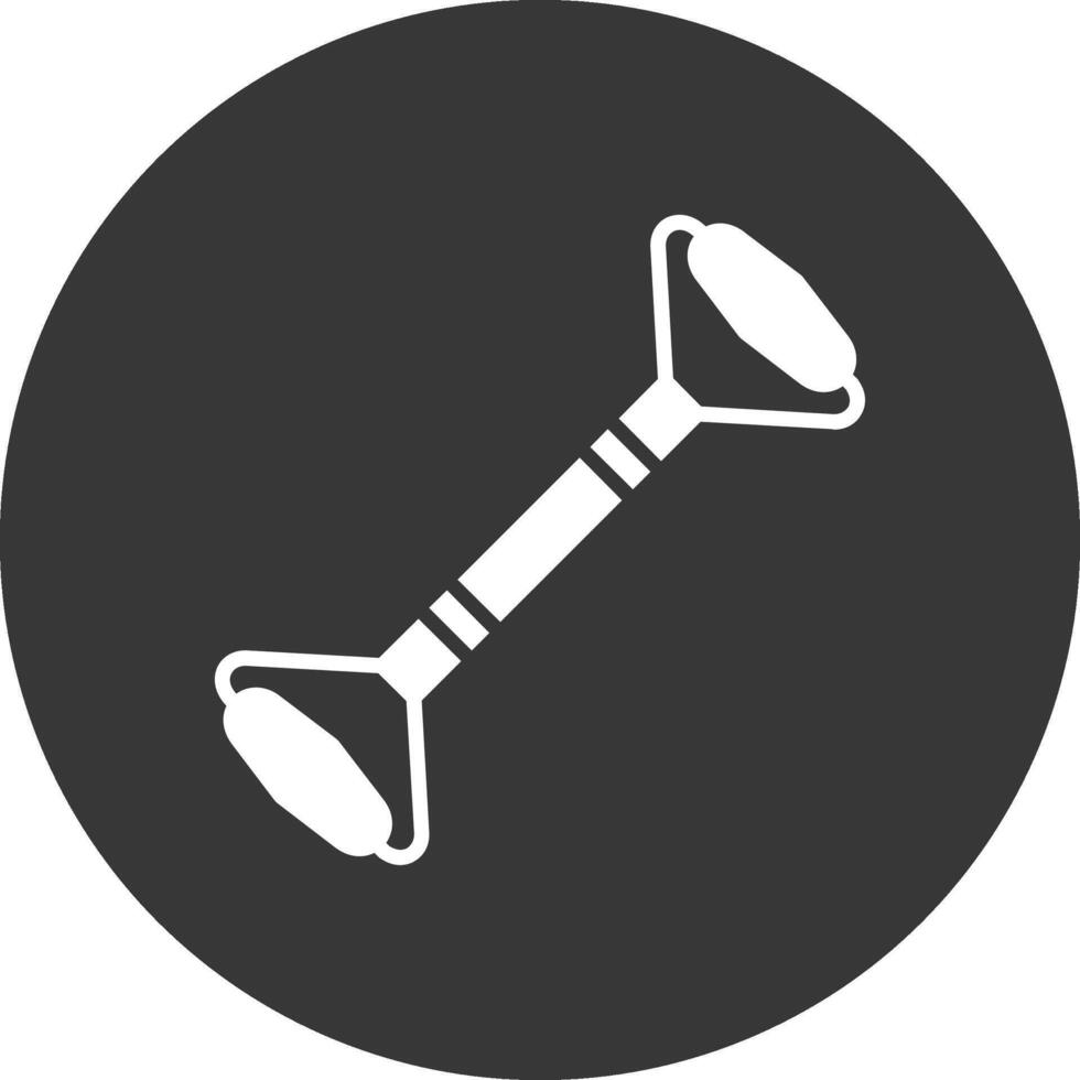 Roller Glyph Inverted Icon vector