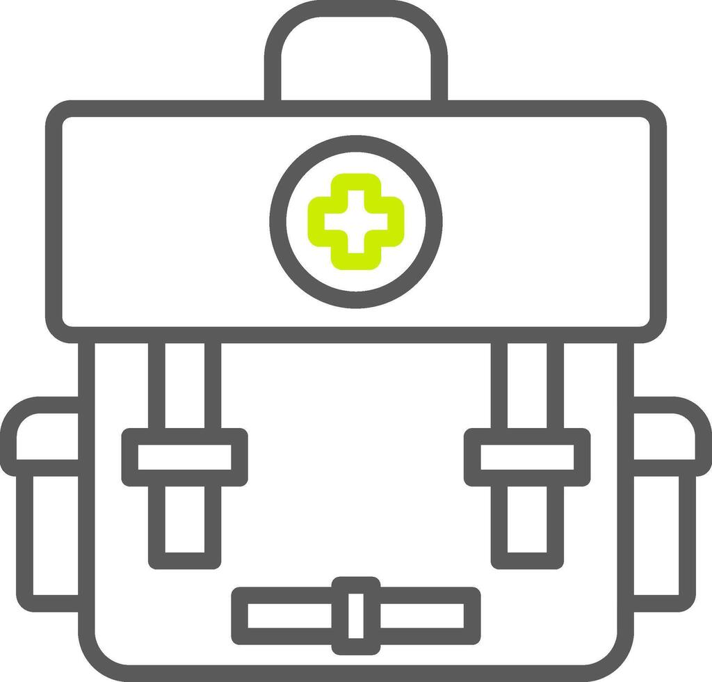 First Aid Line Two Color Icon vector