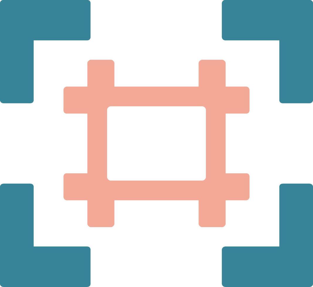 Grid Glyph Two Color Icon vector