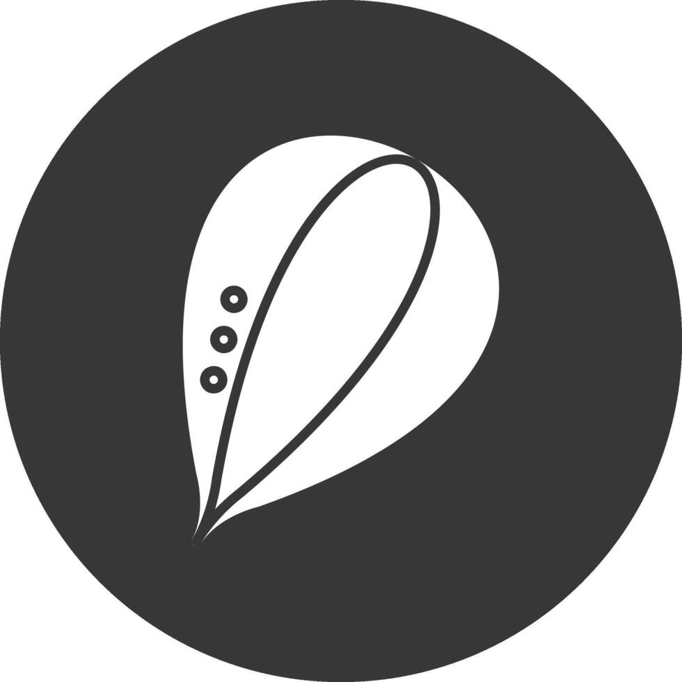 Pumpkin Seed Glyph Inverted Icon vector