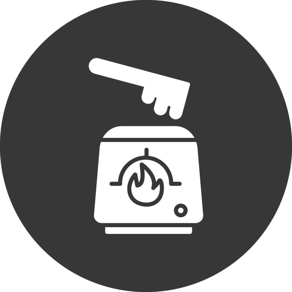 Wax Machine Glyph Inverted Icon vector