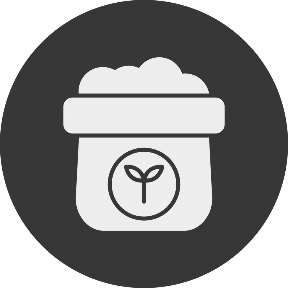 Fertilizer Glyph Inverted Icon vector