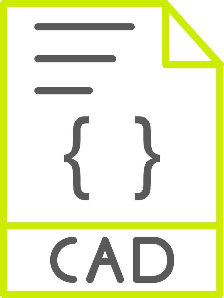 CAD Line Two Color Icon vector
