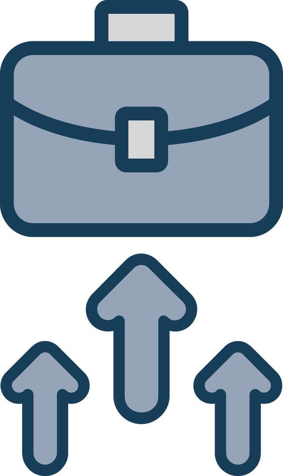 Business Line Filled Grey Icon vector