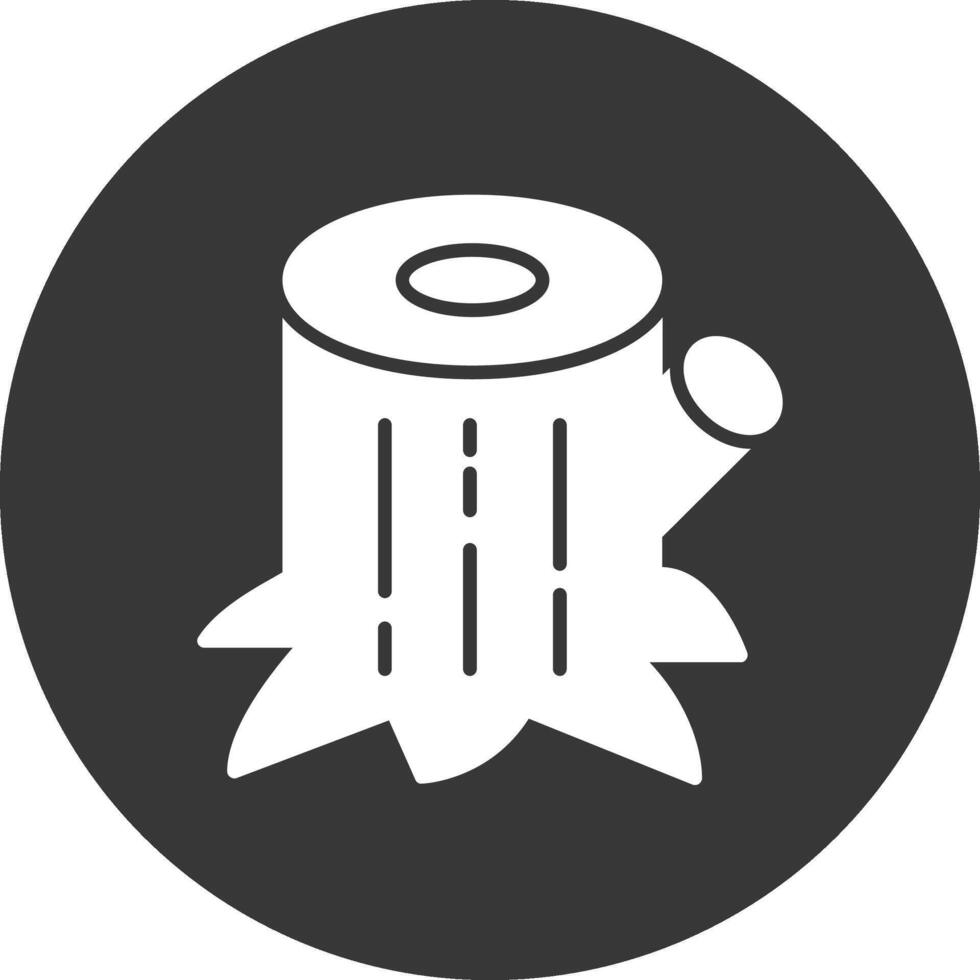 Trunk Glyph Inverted Icon vector