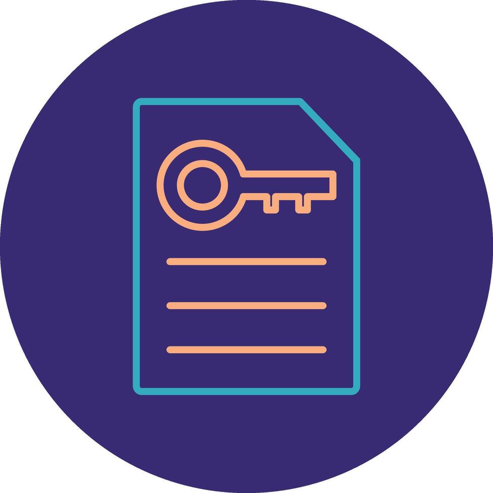 Keyword Generator Line Two Color Circle Icon vector