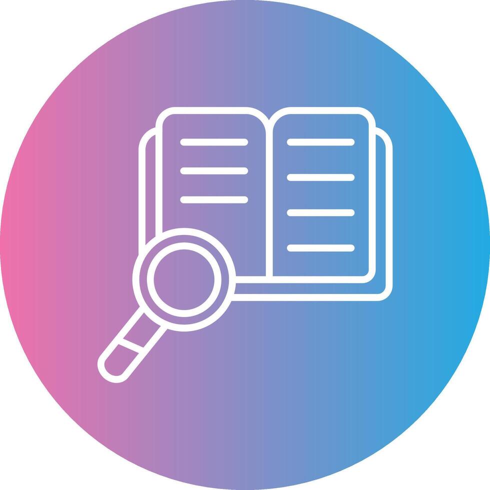 Research Line Gradient Circle Icon vector