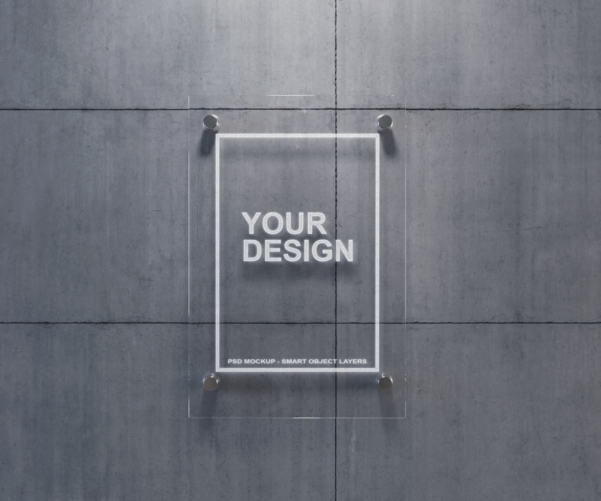 Transparent Plate Mockup psd