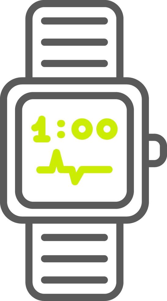 Watch Line Two Color Icon vector